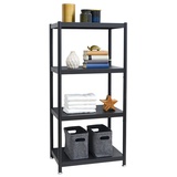 shelfr Industrial Design Metallregal 61x41x130 Standregal 4 Ebenen Metall Regal Schwarz