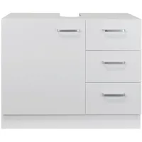 stabilo-sanitär Waschbeckenunterschrank "Knut" polarweiß matt mit 3 Schubladen, Waschtischunterschrank 63x30x54cm