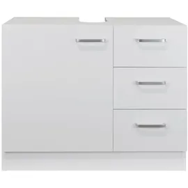 T-max Waschbeckenunterschrank "Knut" polarweiß matt 3 Schubladen, 63x30x54cm