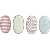 Bloomingville Patrizia Teller, Oval, 4er Set, 21,5cm