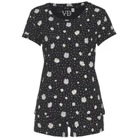 VIVANCE DREAMS Damen Shorty schwarz-gemustert Gr.44/46