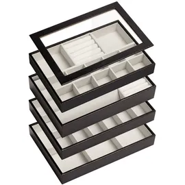 ADEL DREAM Stapelbares Schmucktablett Schmuckschatpfanne Aufbewahrung Schublade Lagerung-Schmuck Aufbewahrung Damen Schmuckschatpfe