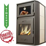 Kaminofen, Holzofen Wasserführend mit Backfach Balkan Energy, Modell Rosana Ceramic, 18.56kW - 21.49kW