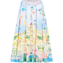 Vera Mont Maxirock Damen Floral Blau/Rot 36
