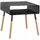 Yamazaki Beistelltisch, schwarz, Stahl/Holz, Minimalistisches Design, 35 x 35 x 35 cm