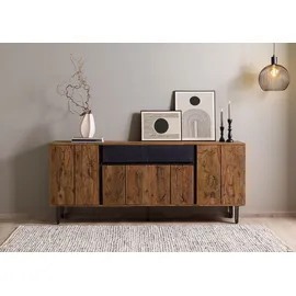 Massivmoebel24 Sideboard Sheesham 185x40x77 natur unbehandelt LICHTENBERG #116