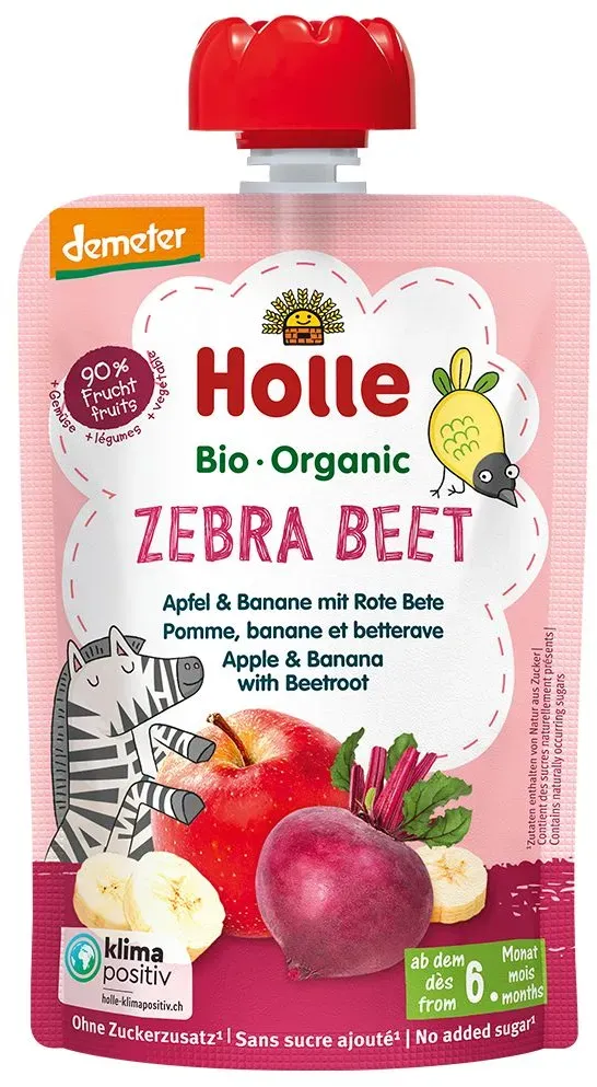 Holle Zebra Beet – Apfel & Banane mit Rote Bete