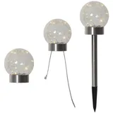 Star Trading LED Solarleuchte Balkon 3in1 warmweiß Gartenstecker Tischlampe