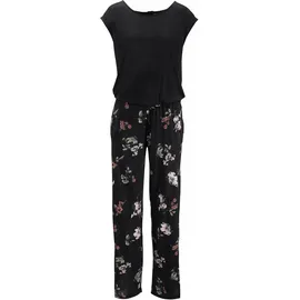 LASCANA Overall LASCANA, Damen, Gr. 48, N-Gr, bunt (bedruckt), Jersey, Obermaterial: 100% Viskose, bedruckt, figurumspielend lang, Rundhals, Overalls Overall, mit weitem Bein und Taschen, lockerer Jumpsuit, sommerlich, Topseller