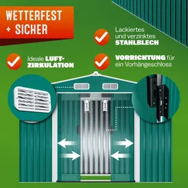 Gardebruk Metallgerätehaus 2,5 x 2 m grün