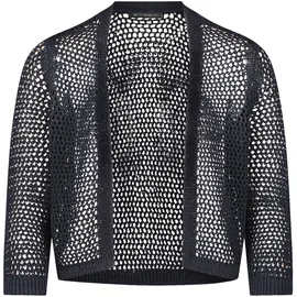 Betty Barclay Grobstrickjacke mit Lochmuster Blau 40