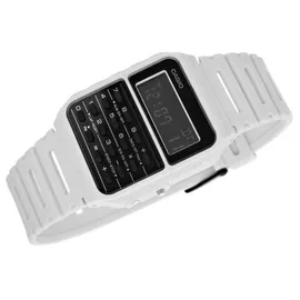 Casio Vintage Taschenrechner-Armbanduhr Weiß/Schwarz 33 mm CA-53WF-8BEF
