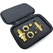 Drehmeister Gasflaschen Adapter Set EU inkl. Etui - Gas-Entnahme (6-teilig)