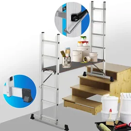 MAXCRAFT Mobile Aluminium Arbeitsbühne / Multifunktionsgerüst
