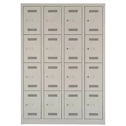 BISLEY Schließfachschrank MonoBloc ML11Q4 lichtgrau ML11Q4645, 16 Schließfächer 118,3 x 50,0 x 170,0 cm