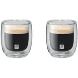 Zwilling Sorrento Doppwandige Espresso-Gläser, 2x80 ml Borosilikatglas, Thermogläser, hitzebeständig, 2-tlg