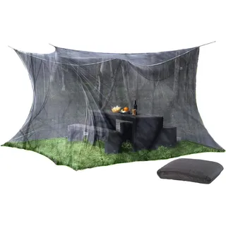 Infactory Moskitonetz für Innen und Außen, 300 x 300 x 250 cm, 220 Mesh, schwarz