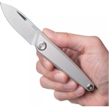Acta Non Verba ANV Knives Z050 Stonewash/Plain edge, Dural Silver/Slipjoint