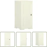 The Living Store Kunststoffschrank 40x43x85,5 cm Holzdesign Vanilleeis - Aufbewahrungsbox - Kunststoffeinsatzschrank - Garderobeschrank