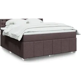 vidaXL Boxspringbett 180 x 200 cm Dunkelbraun