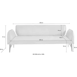 K+W Komfort & Wohnen Polsterbank K+W KOMFORT & WOHNEN "Drive", braun (sattel 77), B:238cm H:91cm T:66cm, Cloud: Nappaleder pigmentiert, Glattleder, 0, 9/1, 1mm, elegantes Leder mit Wolkung und weichen Griff; 775: Flachgewebe, 100% Polyester, Sitzbänke, Polsterbank, mit