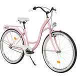Milord Komfort Stadtfahrrad Fahrrad City Damenfahrrad, 26 Zoll, Rosa, 3-Gang - Rosa