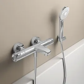 Ideal Standard Ceratherm T50 Badethermostat Aufputz mit Handbrauseset für 1 Verbraucher Chrom