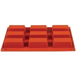 Pavoni Formaflex Backform Silikon 9 rechteckige Küchlein