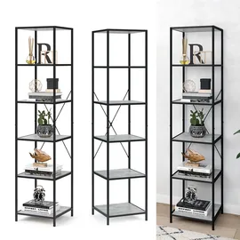 Vicco Fyrk Bücherregal 40 x 40 x 174 cm Grau