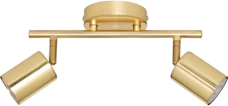 Vico Wandleuchte, 2 Leuchtmittel, B. 28 x T. 10 x H. 16,5 cm, goldfarbenes Metall