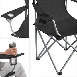 Songmics Campingstuhl 2er Set Schwarz