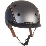 Casco Reithelm CHAMP-3 blau/anthrazit L (58-62cm) + MyStyle Wechselstreifen hellbraun