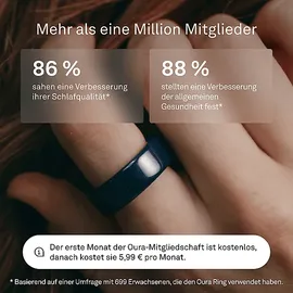 Oura Ring 4 Ceramic, Größe 4, Midnight Smart