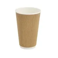 Greenbox Riffelbecher 0,4 l Braun 25 St.