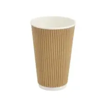 Greenbox Riffelbecher 0,4 l Braun 25 St.