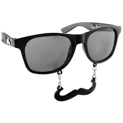 Sun Staches Kostüm Partybrille Classic schwarz, Lustige Brille mit Zwirbelbart schwarz