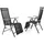 VCM Gartenstuhl 55 x 60 x 112 cm schwarz 2 St.
