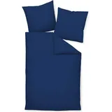 Janine Bettwäsche Unifarbene Janine Mako Satin Bettwäsche 31001, 100% Baumwolle Satin blau