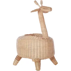 Aufbewahrungskorb Rattan naturfarben Giraffenform 70 cm HAINAN