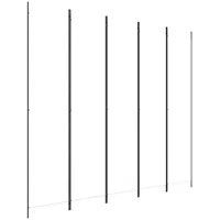 VidaXL 5-tlg. Paravent Weiß 250x220 cm Stoff