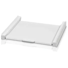 xavax Zwischenbaurahmen für Waschmaschine und Trockner mit Auszug als Ablage, Weiß, 60,5 x 7,5 x 62,5 cm