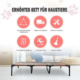 PawHut Hundesofa rund 100 x 100 cm braun