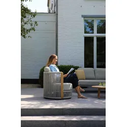 Haven Drehbarer Outdoor Lounge-Sessel in Mokka