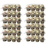 12 Stück Cupcake-Träger, stapelbare Kuchenbehälter, transparenter Einweg-Cupcake-Halter, BPA-frei, stabile Cupcake-Boxen für Hochzeiten, Geburt...