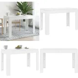Vidaxl - Esstisch Hochglanz-Weiß 120x60x76 cm Holzwerkstoff - Esstisch - Holzwerkstoff Tisch - Weißer Esstisch - Moderner Esstisch - Küchentisch