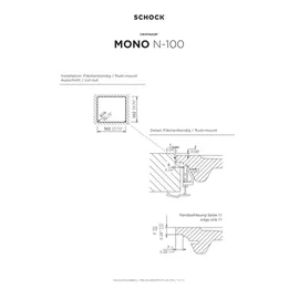 Schock Mono N-100-A Day (MONN100ADAY) Unterschrank 60 cm Aufliegend Cristadur Green Line