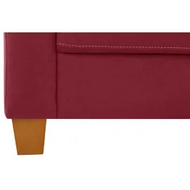 Home Affaire "Borkum, B: 186cm", rot (bordeaux), B:186cm H:87cm T:88cm, Struktur (100% Polyester);Luxus-Microfaser ALTARA NUBUCK (100% Polyester);MELROSE (100% Polyester);Luxus-Microfaser Toro (100% Polyester), Sofas, mit Federkern