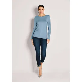 Madeleine Langarmshirt mit gerafften Seiten in rauchblau | Gr.: 42