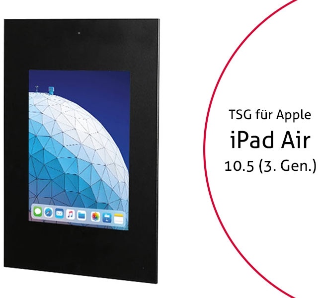 TabLines TWE075B Tablet Wandeinbau für Apple iPad Air 3 10.5 (2019), DS, schwarz
