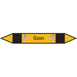 Rohrleitungskennzeichnung, Ozon - 270x37 mm Folie selbstklebend